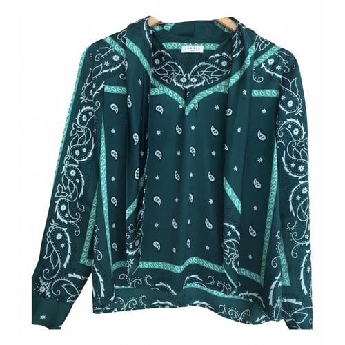 Pre-owned Sandro Blouse In Green