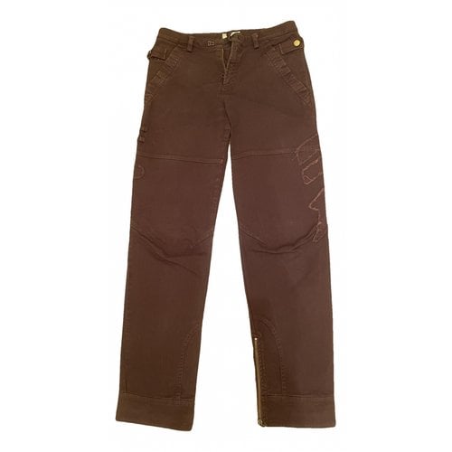 Pre-owned Blumarine Straight Pants In Brown