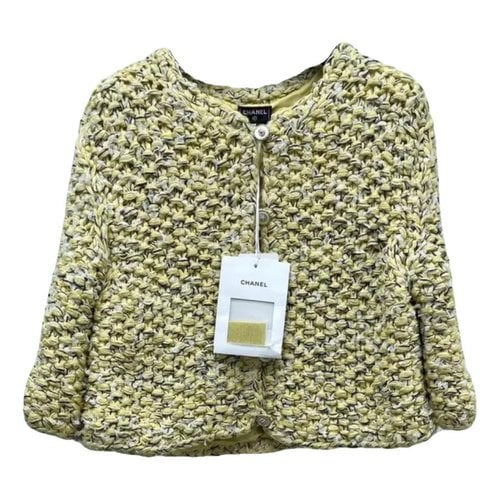 Pre-owned Chanel Silk Jacket In Yellow