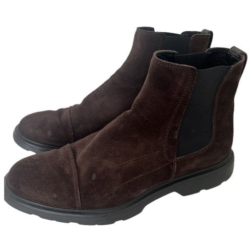 Pre-owned Hogan Boots In Brown