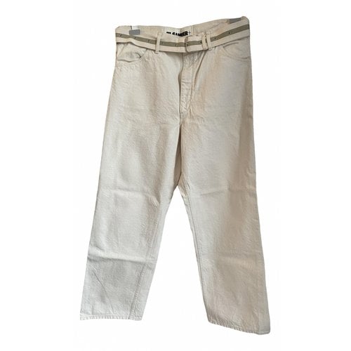 Pre-owned Jil Sander Straight Jeans In Beige