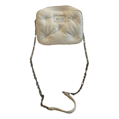 Pre-owned Maison Margiela Glam Slam Leather Crossbody Bag In White