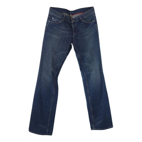 Pre-owned Prada Straight Jeans In Navy