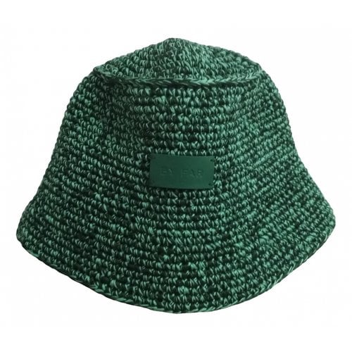 Pre-owned By Far Hat In Green