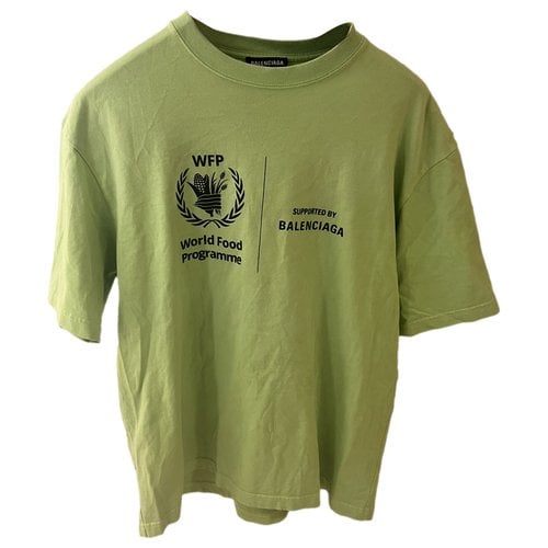 Pre-owned Balenciaga Linen T-shirt In Green