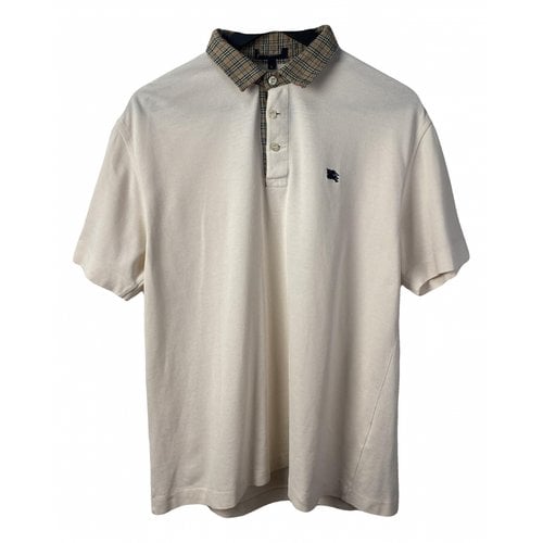 Pre-owned Burberry Polo Shirt In Ecru