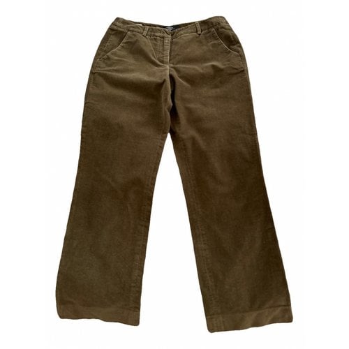Pre-owned Max Mara Velvet Trousers In Brown