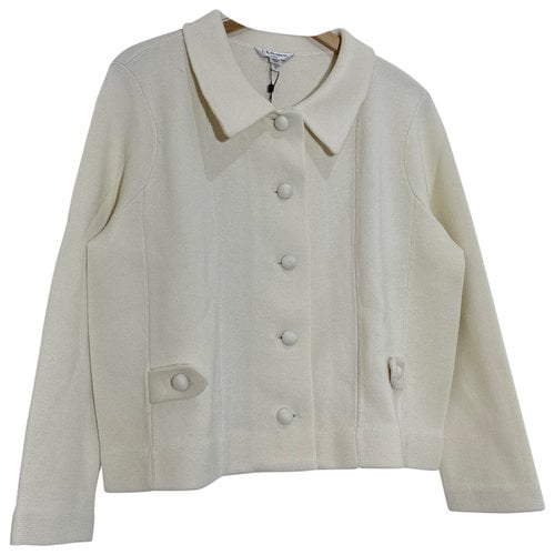 Pre-owned Lk Bennett Wool Jacket In White
