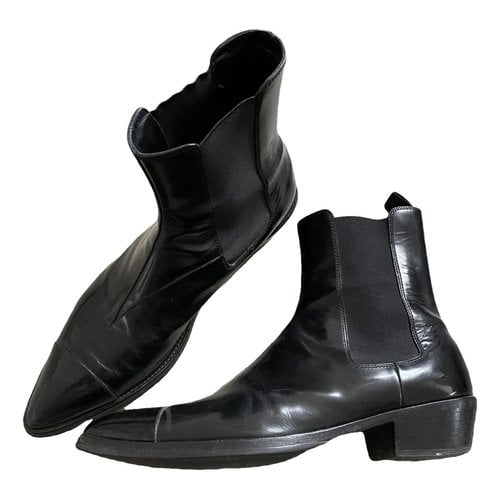 Pre-owned Berluti Leather Boots In Black