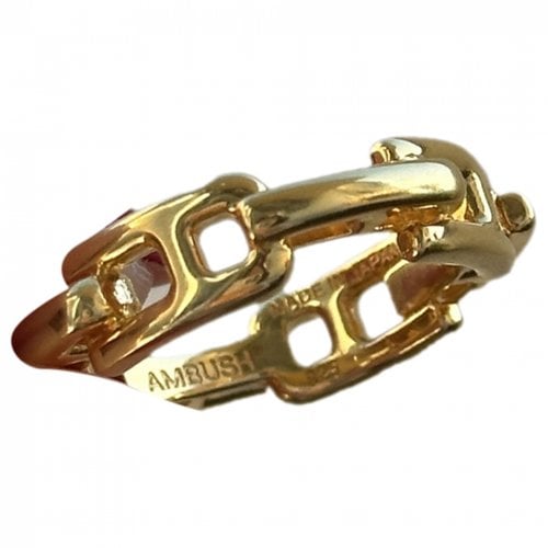 Pre-owned Ambush Silver Ring In Gold
