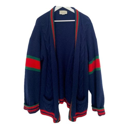 Pre-owned Gucci Wool Pull In Blue