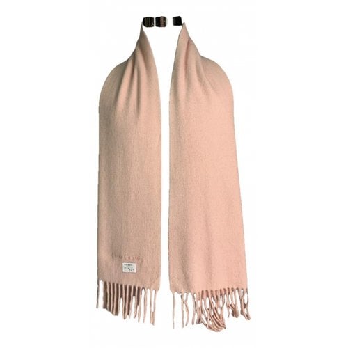 Pre-owned Pierre Cardin Wool Scarf In Pink