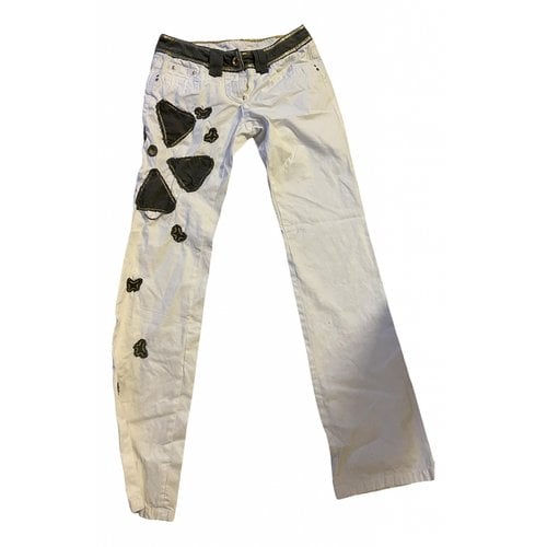 Pre-owned Femme By Michele Rossi Large Pants In White