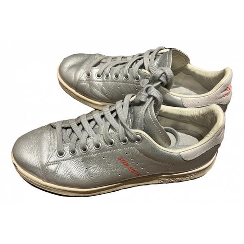 Pre-owned Adidas Originals Leather Trainers In Silver
