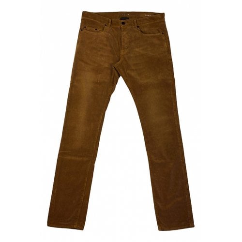 Pre-owned Saint Laurent Straight Jeans In Camel
