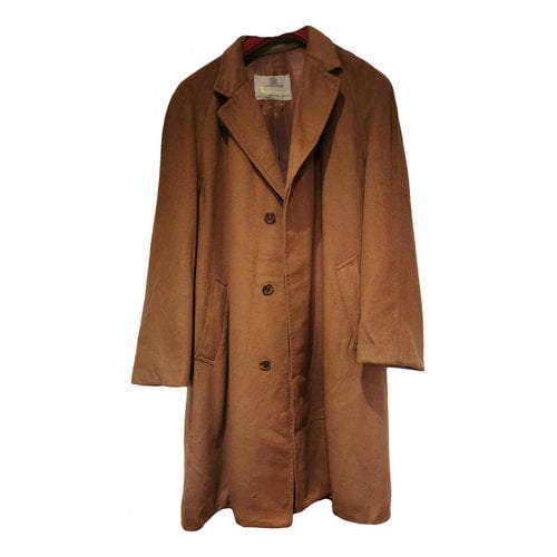 Pre-owned Aquascutum Cashmere Trench In Brown