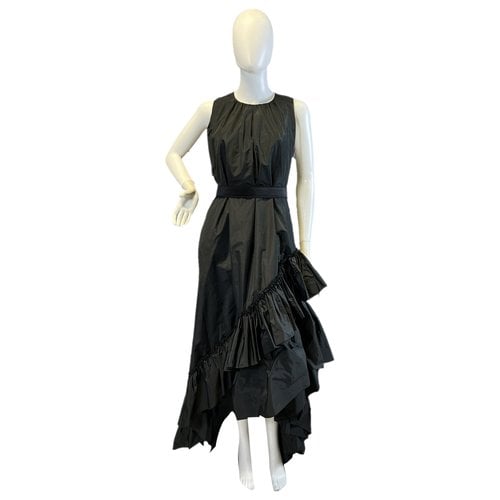 Pre-owned Max Mara Atelier Silk Maxi Dress In Black
