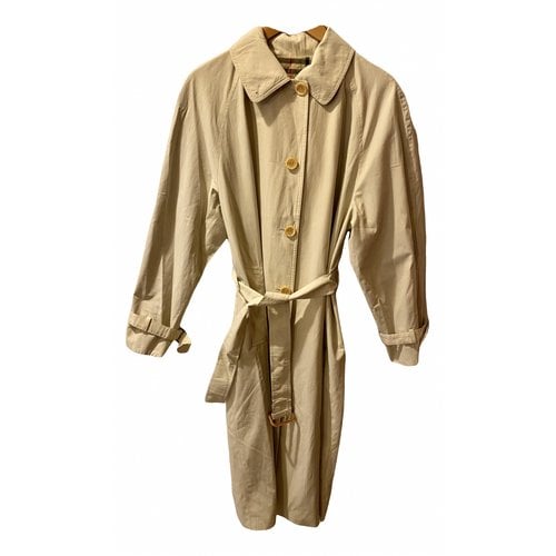Pre-owned Burberry Trench Coat In Ecru