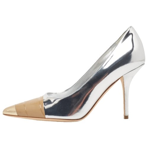 Pre-owned Burberry Patent Leather Heels In Metallic