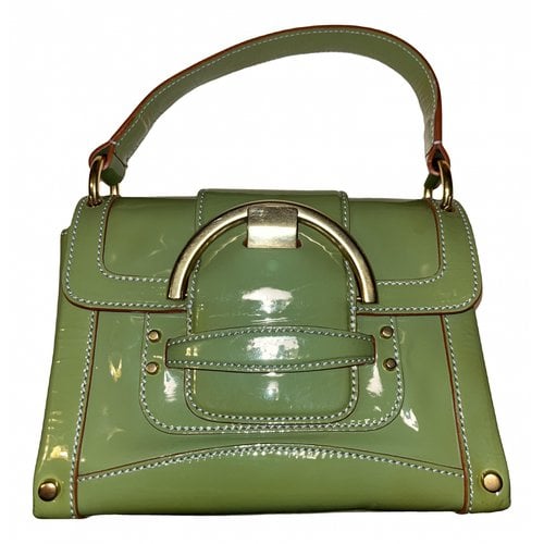 Pre-owned Sergio Rossi Patent Leather Handbag In Green