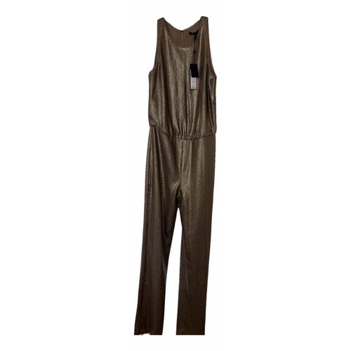 Pre-owned Bcbg Max Azria Jumpsuit In Gold