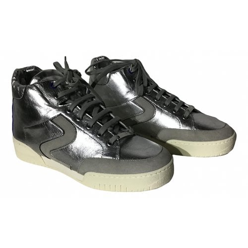 Pre-owned Stella Mccartney Leather Trainers In Silver