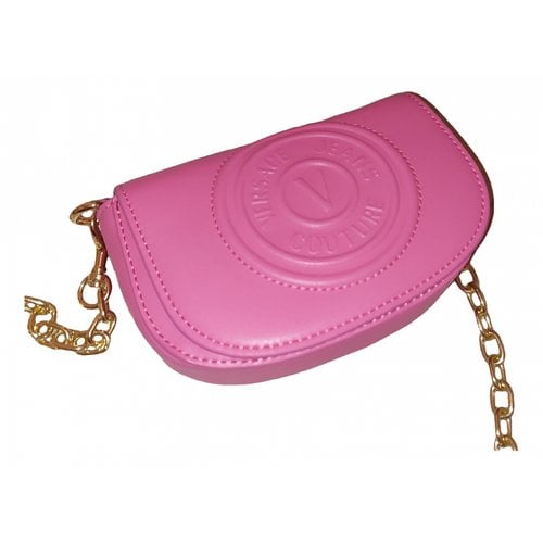Pre-owned Versace Leather Clutch Bag In Purple
