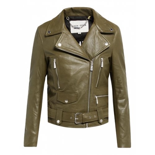 Pre-owned Each X Other Each X Leather Jacket In Khaki