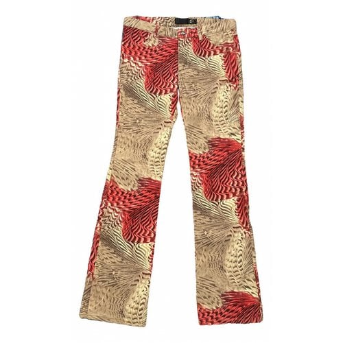 Pre-owned Roberto Cavalli Straight Pants In Red