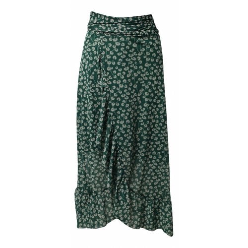 Pre-owned Ganni Maxi Skirt In Green