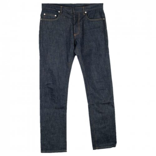 Pre-owned Dior Jeans In Navy