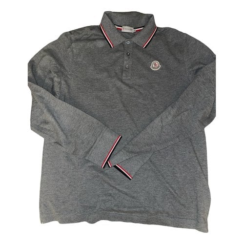 Pre-owned Moncler Polo Shirt In Grey