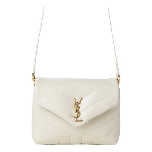 Pre-owned Saint Laurent Loulou Leather Handbag In White
