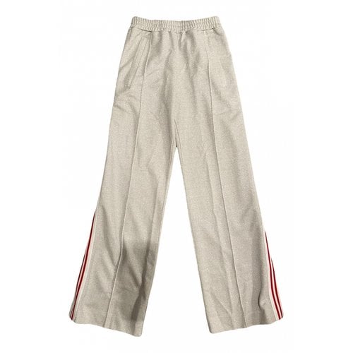 Pre-owned Dondup Straight Pants In Silver
