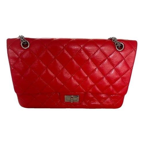 Pre-owned Chanel 2.55 Patent Leather Handbag In Red