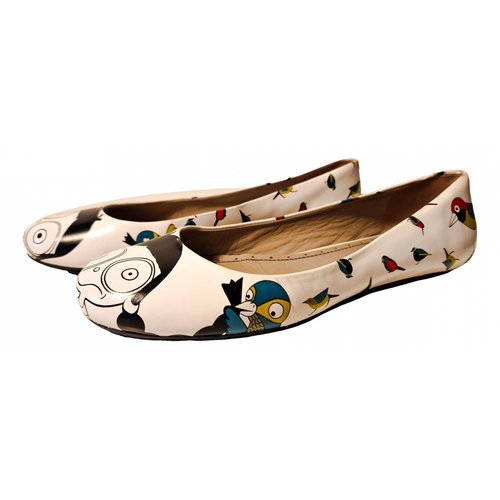 Pre-owned Marc By Marc Jacobs Vegan Leather Ballet Flats In Multicolour