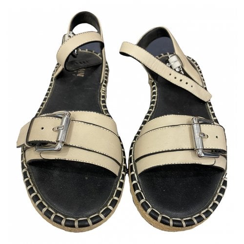 Pre-owned Emporio Armani Leather Sandals In Anthracite