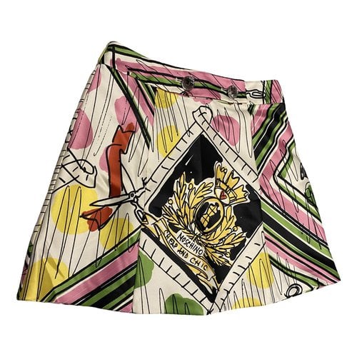 Pre-owned Moschino Silk Mini Skirt In Multicolour