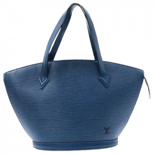 Pre-owned Louis Vuitton Saint Jacques Leather Handbag In Blue