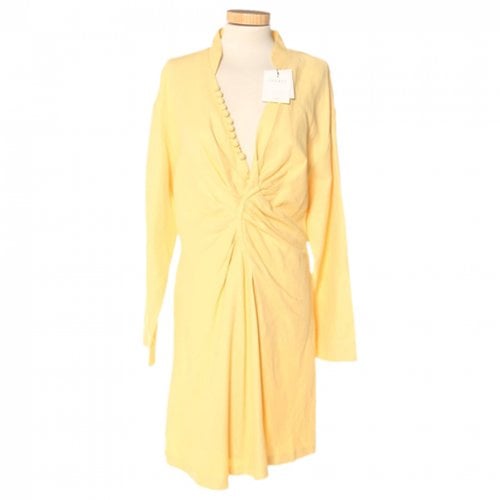 Pre-owned Sandro Mid-length Dress In Yellow