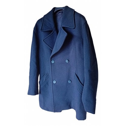 Pre-owned D&g Wool Coat In Blue