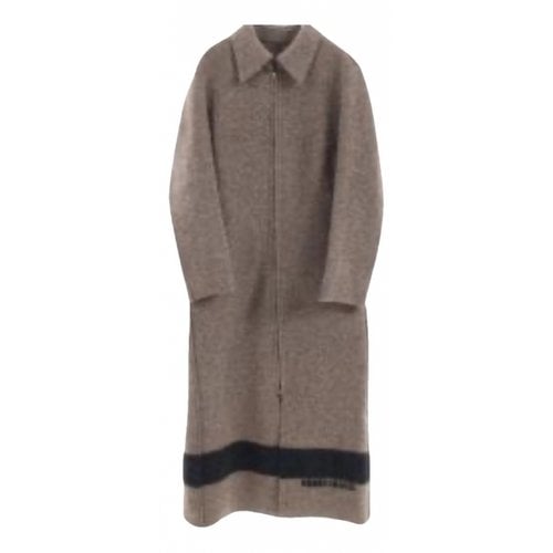 Pre-owned Fendi Wool Coat In Beige