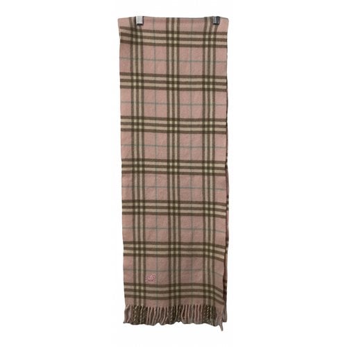 Pre-owned Burberry Scarf & Pocket Square In Pink