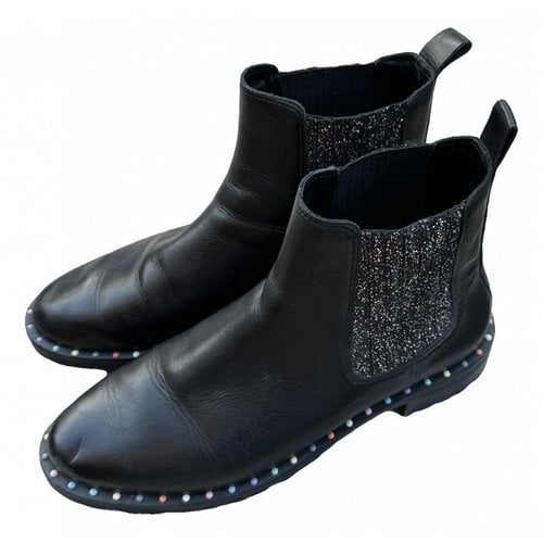 Pre-owned Sophia Webster Leather Boots In Black