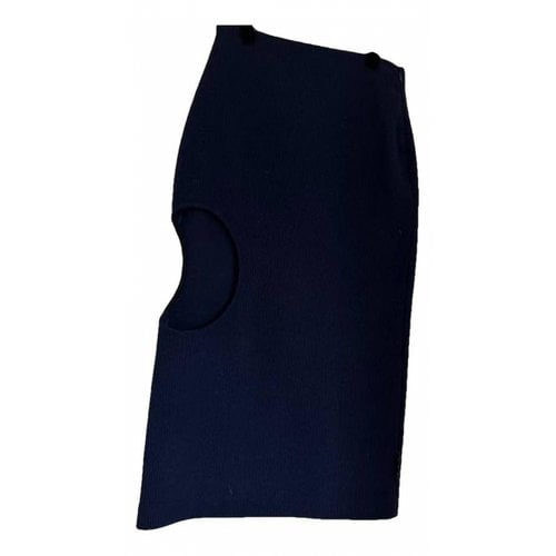 Pre-owned Off-white Wool Mid-length Skirt In Blue