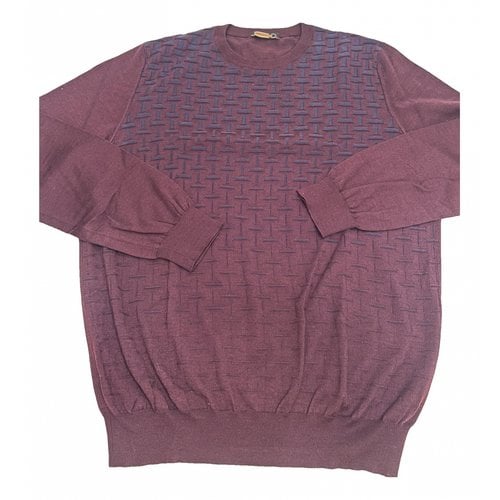 Pre-owned Zilli Cashmere Pull In Burgundy