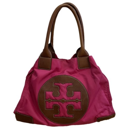 Pre-owned Tory Burch Lee Radziwill Petite Tote In Pink