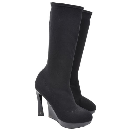 Pre-owned Jil Sander Cloth Boots In Black