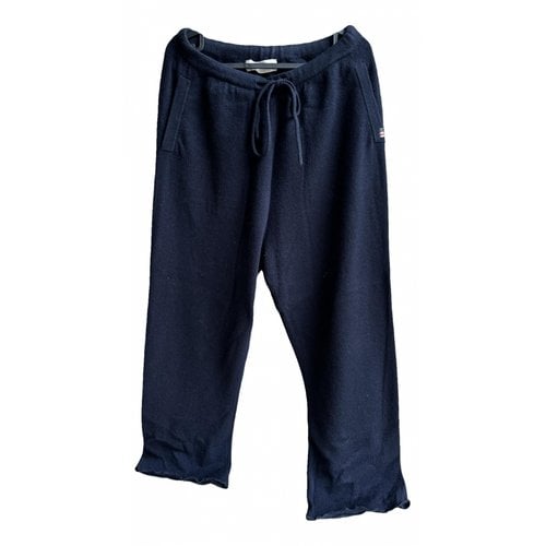 Pre-owned Extreme Cashmere Cashmere Trousers In Navy