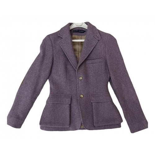 Pre-owned Ralph Lauren Wool Short Vest In Purple
